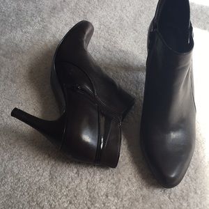 Dark brown booties